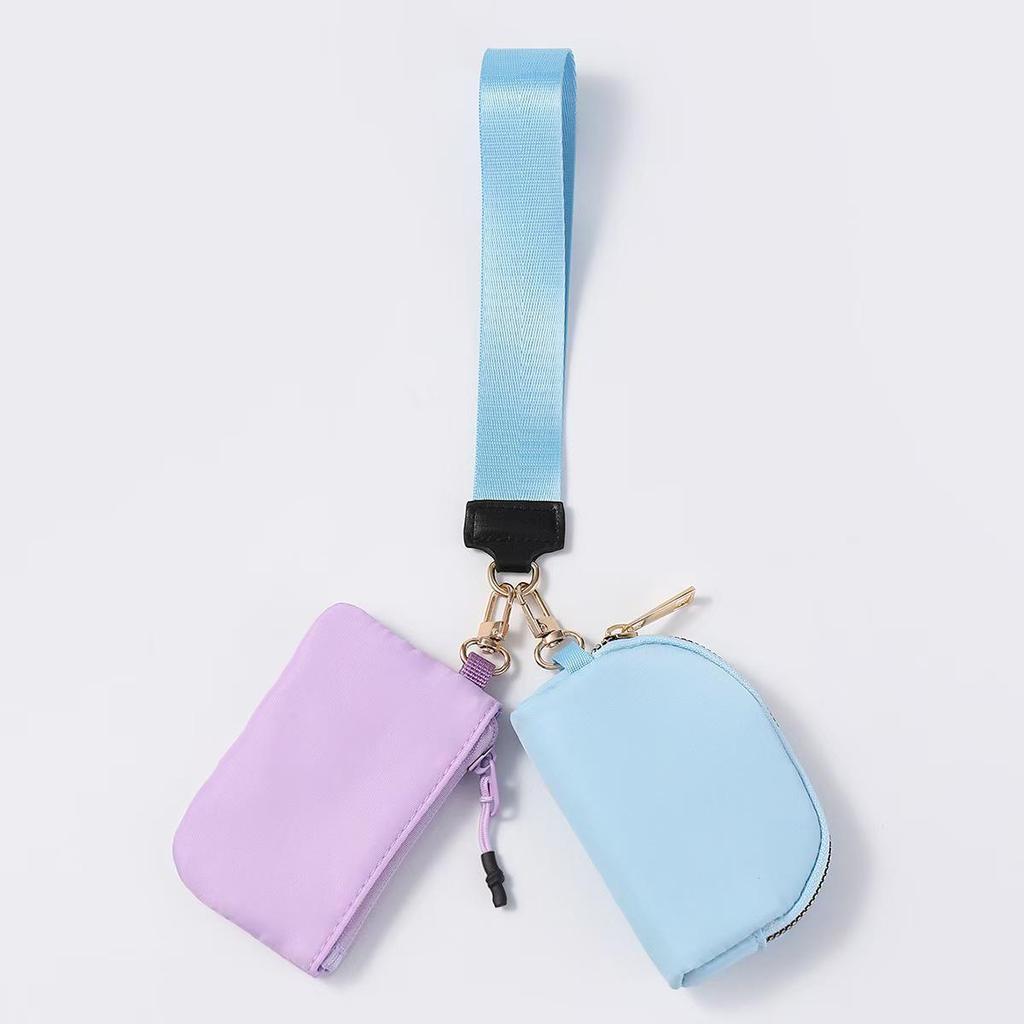 LULU-Style Waterproof Mini Wristlet & Coin Purse with Key Storage and Red Envelope Pocket