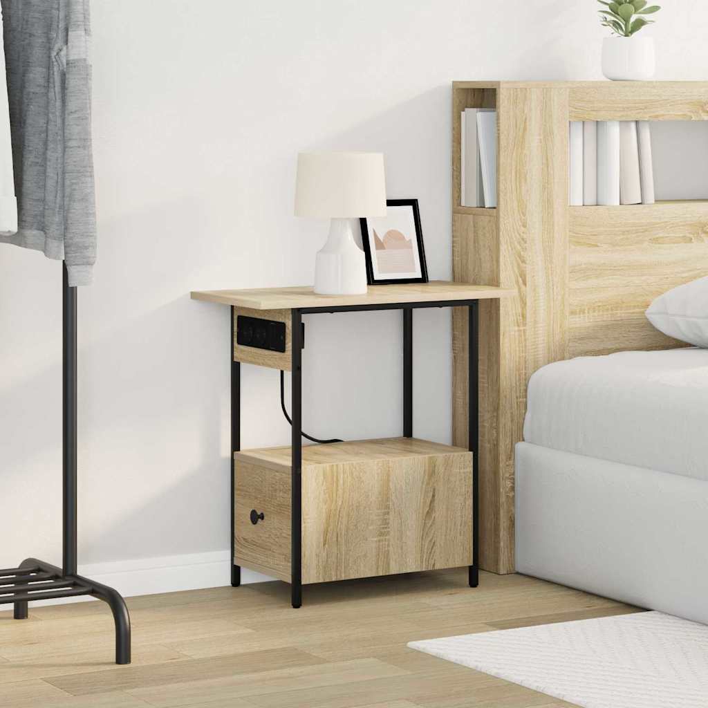 Nightstand Sonoma Oak 60 x 30 x 61 cm Particleboard