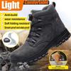 Work Safety Boots Men Waterproof Security Boots Lightweight Industrial Steel Toe Work Shoes Protective Men Safety Shoes Size 48