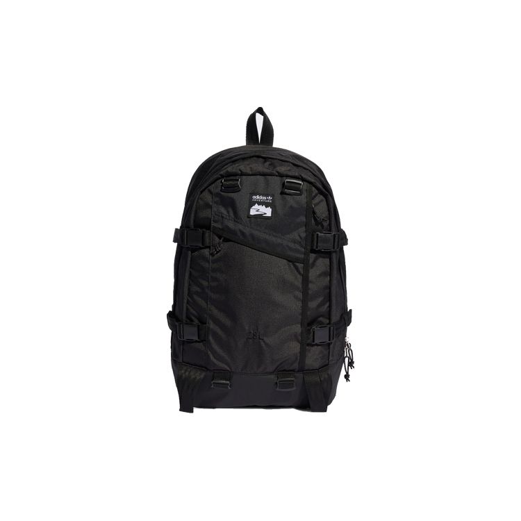 

Adidas Originals Three Leaf Clover Sports Zipper Backpack Multi-Functional Large Capacity Nylon Unisex Backpack Black HE9718 Pure Black