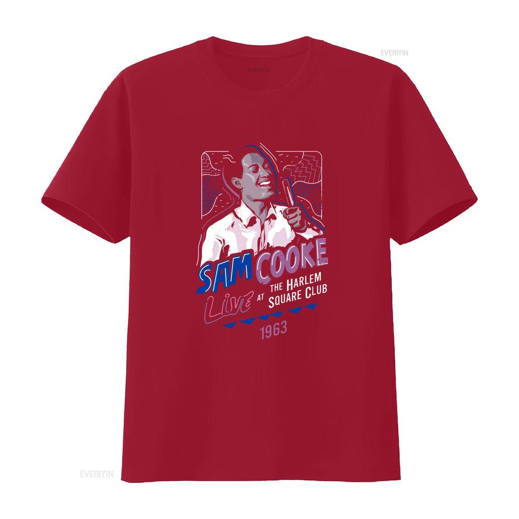 Vintage Sam Cooke Live im Harlem Square Club 1963 T-Shirt Schwere Baumwolle Schwarz Volle Größe vintage Gewaschen Mann Lässig Leicht