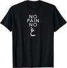 Pas de douleur, pas de gain Lettre Arabe Jeu de Mots Graphique T-shirt Doux Coton T-shirt Unisexe Streetwear