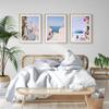 Greece Santorini Print Amalfi Coast Poster Landscape Wall Art Canvas Painting Summer Beach Mykonos Coast Wall Picture Home Decor