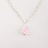 Rose Chalcedony Gemstone Zircon Pendant 925 Sterling Silver Jewelry Tiny Pendant CZP-7-7