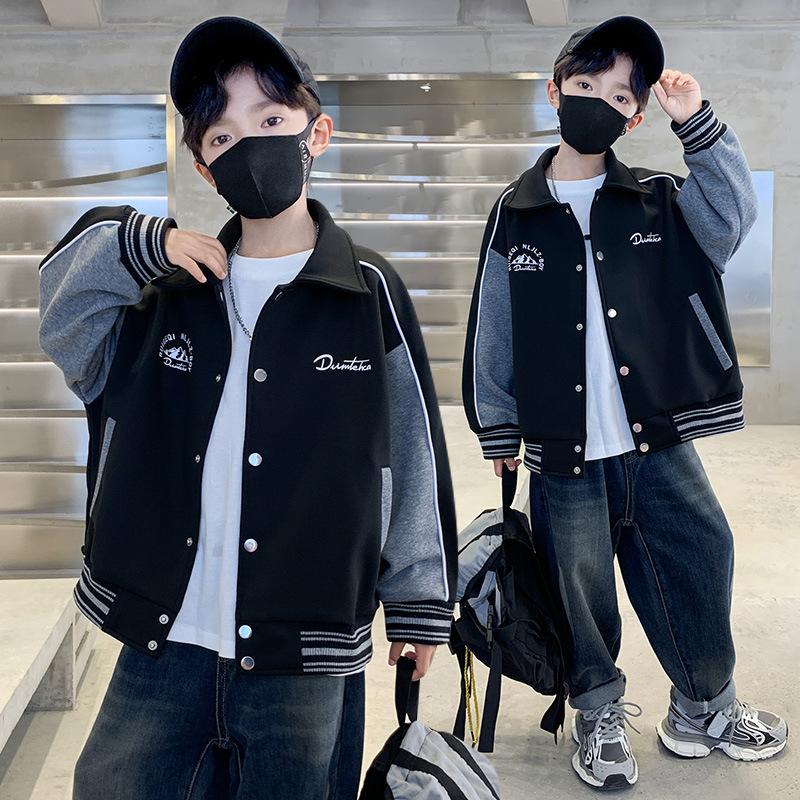 Boys Fashion Coat 2025 Spring and Autumn Children Handsome Sports Baseball Uniform