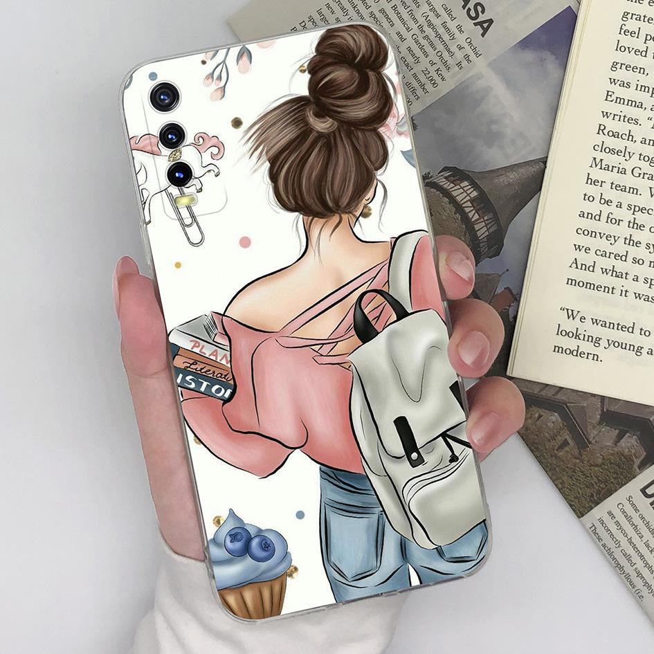 For Vivo Y36 Y20 Y15S Y02 Y11 Y12 Y35 Y33s Y31 Y30 Y27 Phone Case Back Cover Fashion Boy Girl Shockproof Transparent Soft Silicone TPU For Vivo Bumper