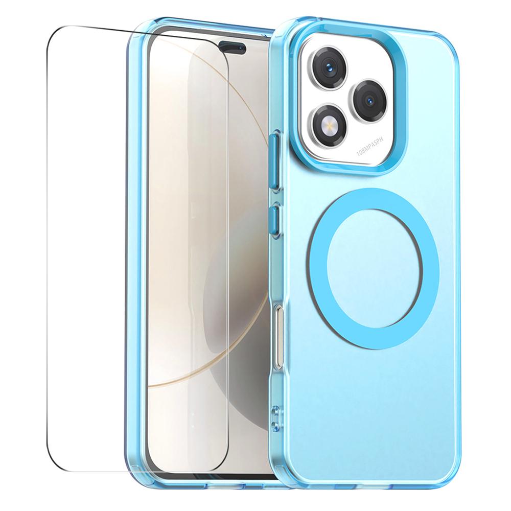 ENKAY HAT PRINCE For Honor 400 Lite 5G Case with 9H Tempered Glass PC TPU Phone Cover Magnetic Case