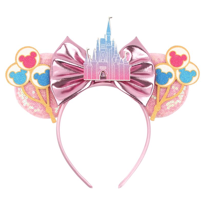 Nieuwste Mickey Mouse Oren Hoofdband Kid Adult Festival Party Pailletten Strik Haarband Vrouwen Baby Girl Party Haar Accessoires