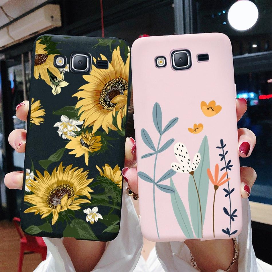 Sunflower Candy Love Heart Silicone Case For Samsung Galaxy Grand Prime Plus G530 G531 J2 Prime SM-G532F Phone Case Coque Fundas