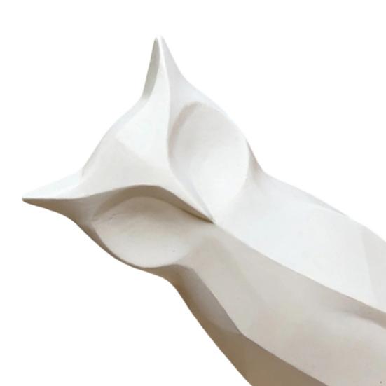 3D Printed Abstract Owl Figurine, Modern Minimalist Geometric Owl Statue, Decorative Bird Sculpture for Home Office Decoration