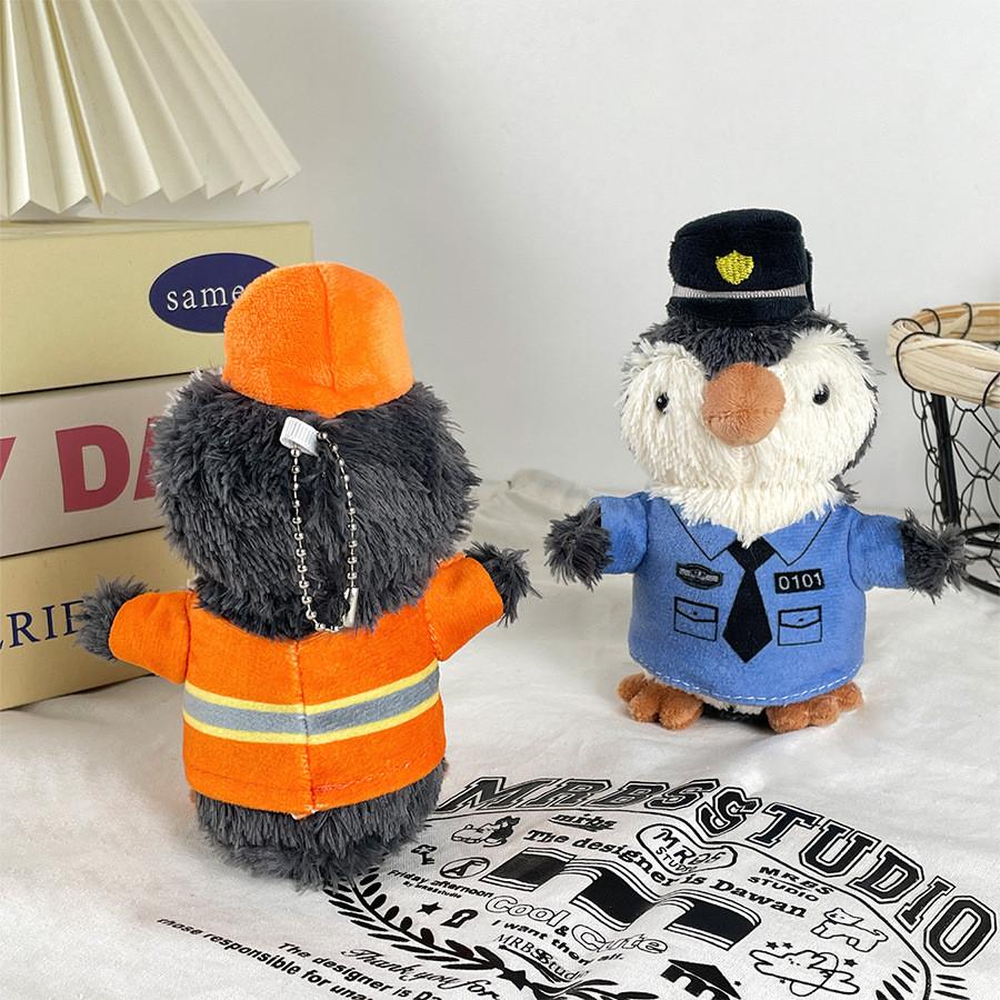 Delightful Plush Penguin Keychain Cute Animal Doll For Firefighter And Lovers Police
