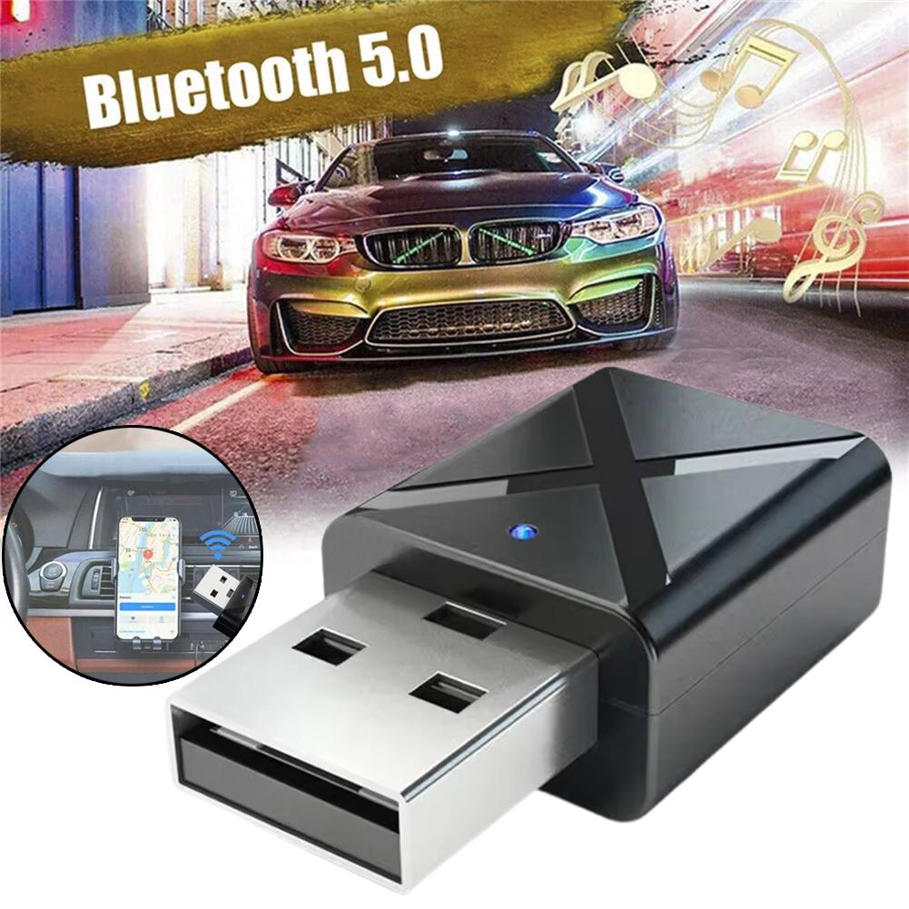 1PCS Bluetooth 5.0 USB Mini Stereo Audio Receiver Transmitter Adapter Kit AUX 3.5mm Wireless Fo S5N9
