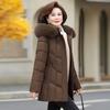 Women's Winter Thick Padded Jacket, Middle-aged and Elderly Women's Fashion Padded Jacket, Western Style Down Padded Jacket
