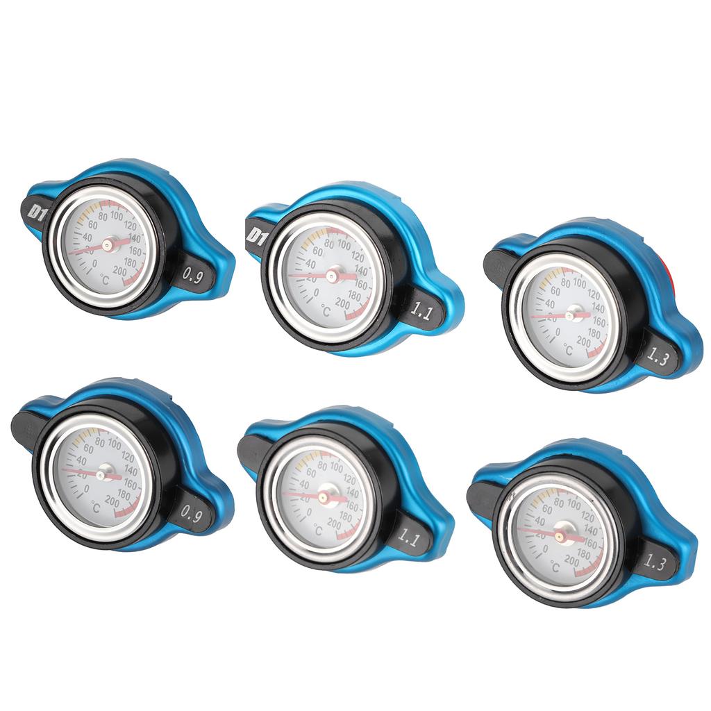 Thermostatic Radiator Cap Water Tank Cover Leakproof W/Temperature Gauge