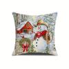 Christmas Snowman Cushion Cover - Decorative Options for Car or Sofa