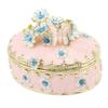 Hand Painted Trinket Box Enamel Vintage Jewelry Storage Box Metal Jewelry   Decorative Rings Earrings Necklace Box