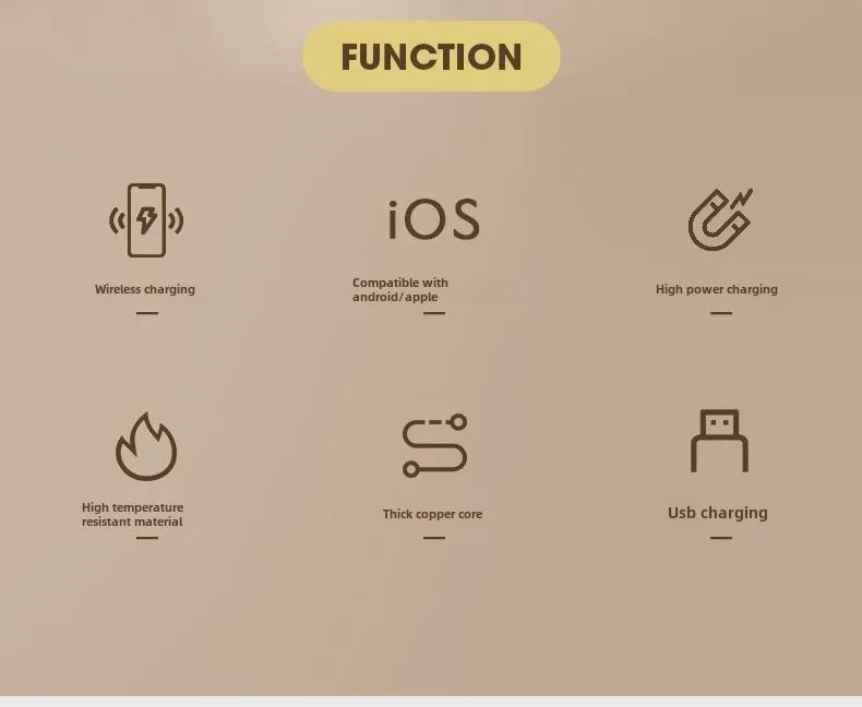 Vertical Wireless Multi-Function USB Charging Socket with Creative Design