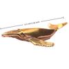 Solid Brass Shark Blue Whale Miniature Figurine Handcrafted Feng Shui Ornament for Office Tabletop Home Gift