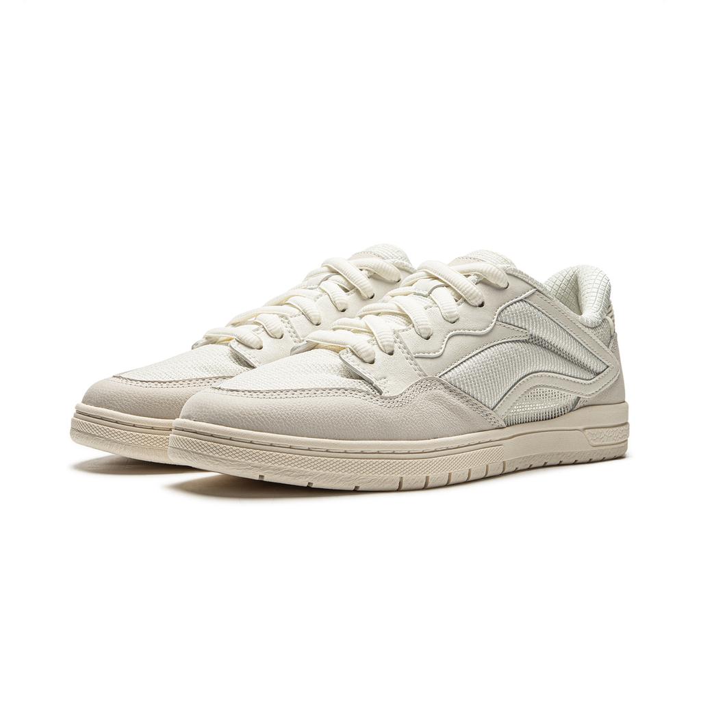 Li Ning Simple Fashion Comfortable Versatile Shock Absorbing Wear Resistant Low Top Skate Shoes Men Sneakers Off-White AEPU055-1