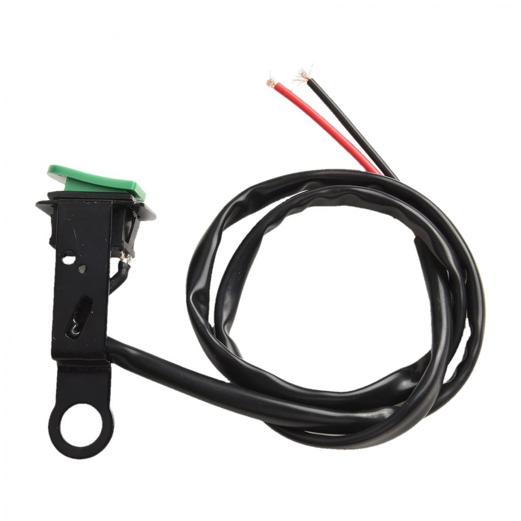 Green Momentary Open Switch for Motorcycle Horns with Reflective Bracket