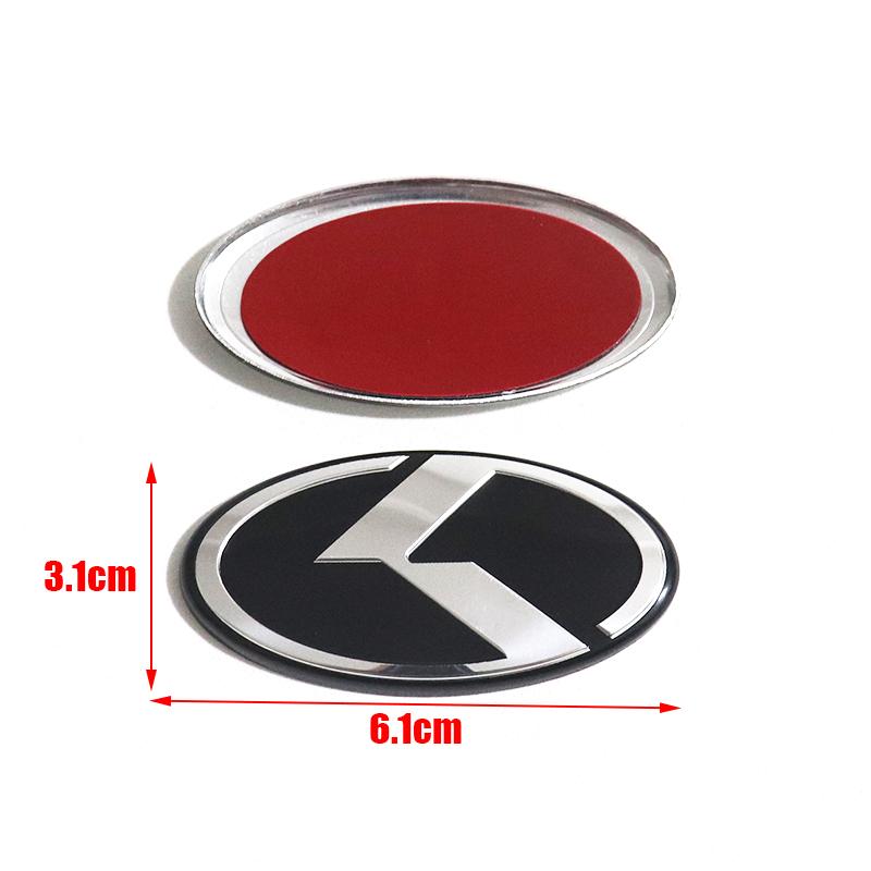 1pcs aluminum 3D overlay steer wheel emblem Sticker Car Steering Wheel Car Interior Emblem Car styling Accessories For KIA overlay sticker