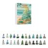 Christmas Sea Glass Advent Calendar Days with 2D Flat Design