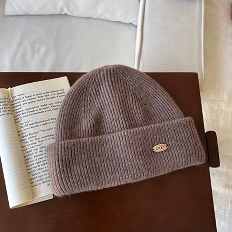 Women's Double-layer Thickened Autumn and Winter Warm Ear Protection Knitted Hat Versatile Piles of Hats Cold Hat Men