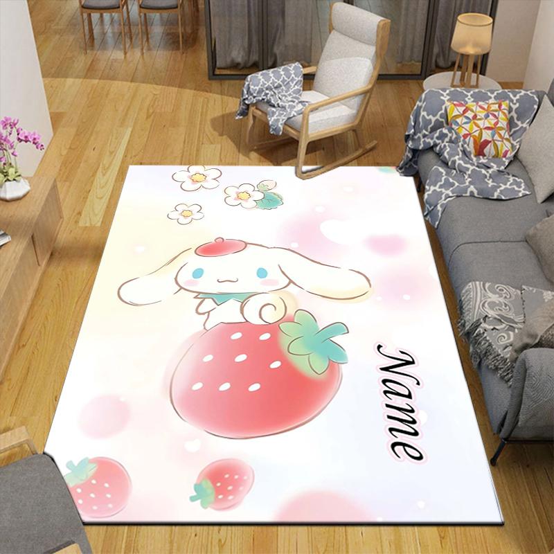 Custom 1Pc Melody Kuromi Flowers Rug Office Carpet Indoor Outdoor Entrance Doormat Nonslip Soft And Comfortable Living Room D2915287