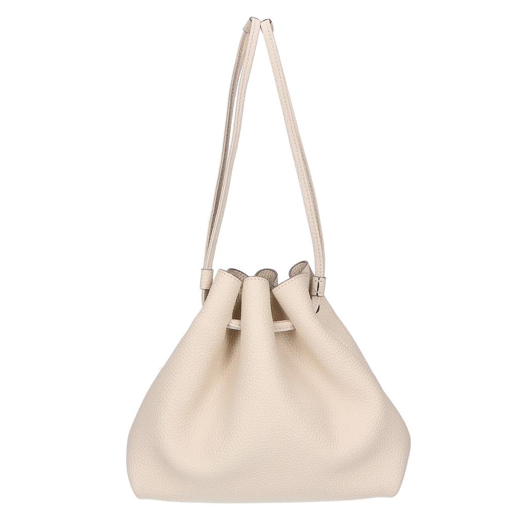 BONAVENTURA [Beautiful Condition] Noah Bag Shrink Leather Drawstring Handbag IvoryUsed