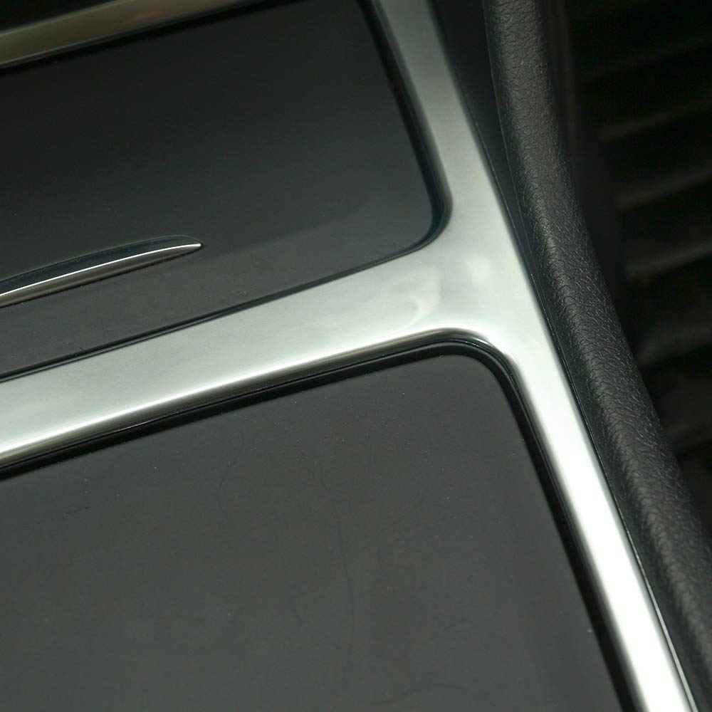 YUECHI CLA GLA W117 C117 ABS Matte Chrome Interior Accessories Center Storage Box Trim Ashtray Frame Accessories Mercedes-Benz A-Class 2013-2017