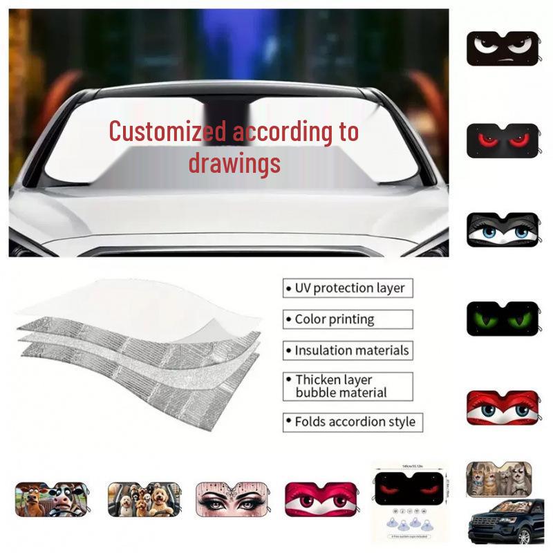 Retractable Car Sunshade Umbrella: UV Protection & Heat Insulation for Windshield