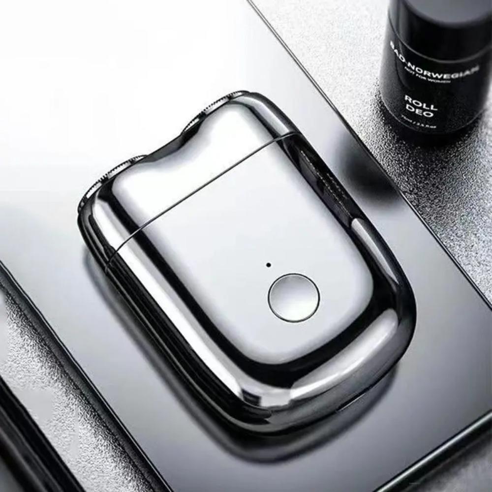 Mini tragbarer elektrischer Rasierer, Bartschneider, Rasierer, Doppelkopf-Herren-Bartrasierer, IPX7 wasserdicht, Taschenrasierer