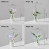 Handmade Glass Mini Flower Ornament Art Glass Artificial Flower With Small Vase Tabletop Decoration For Home Desktop Gift