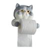 Toilet Paper Holder, Cat Shape Wall Mounted No Drilling Rack, with Phone Holder Multi-Purpose Bathroom Organizer