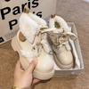 Fashion Snow Ankle Boots for Women Winter New College Style Small Leather Booties with Plush Insulation and Cute Round Toe Cotton Shoes