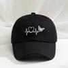 Printed love butterfly baseball cap, seasonal outdoor duckbill cap, breathable and adjustable golf sun hat