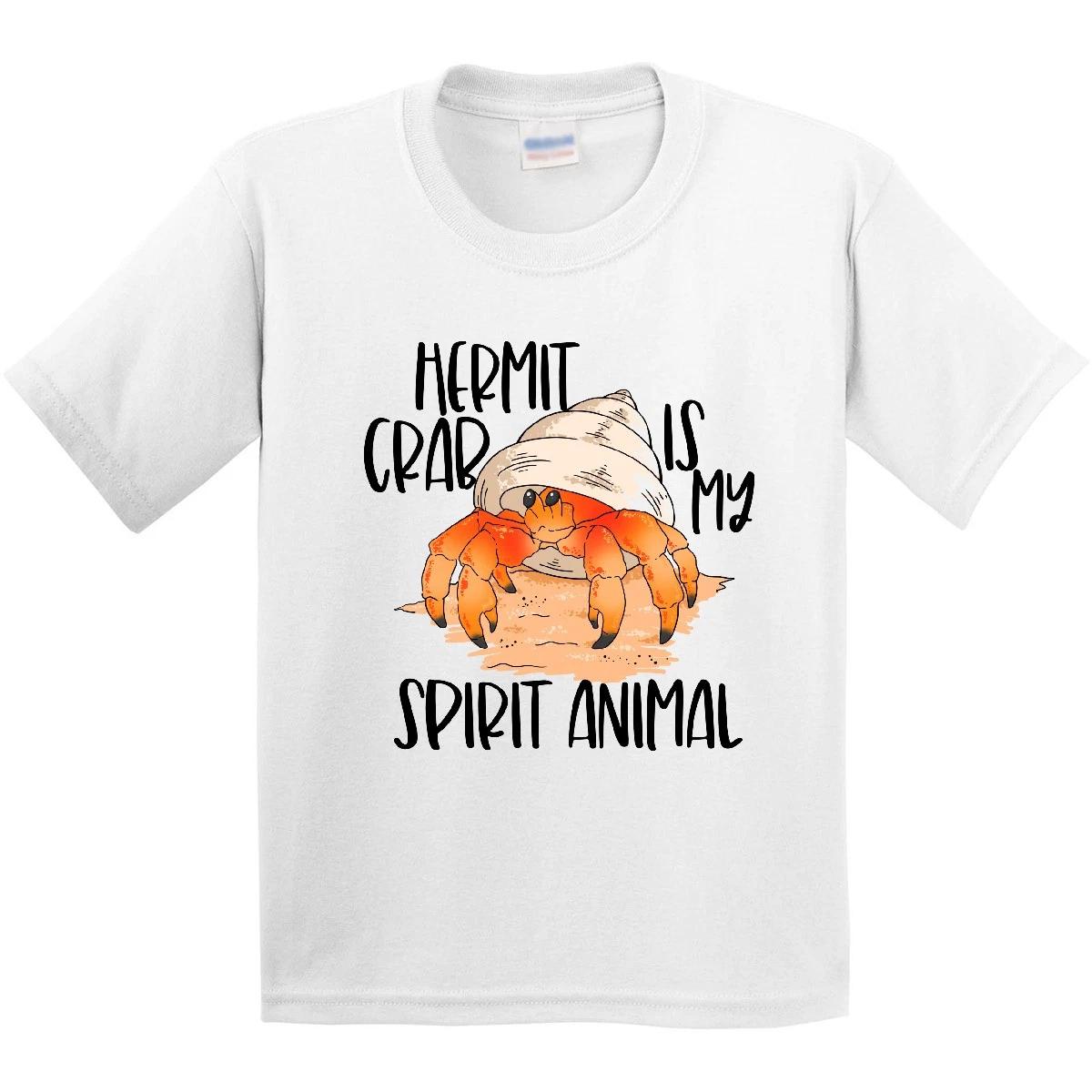 Inktastic Summer Hermit Crab Is My Spirit Animal Youth T-Shirt Cute Adorable Tee 120
