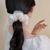 Women's Rose Mesh Scrunchie - French Style Elastic Hair Tie Durable Leatherette