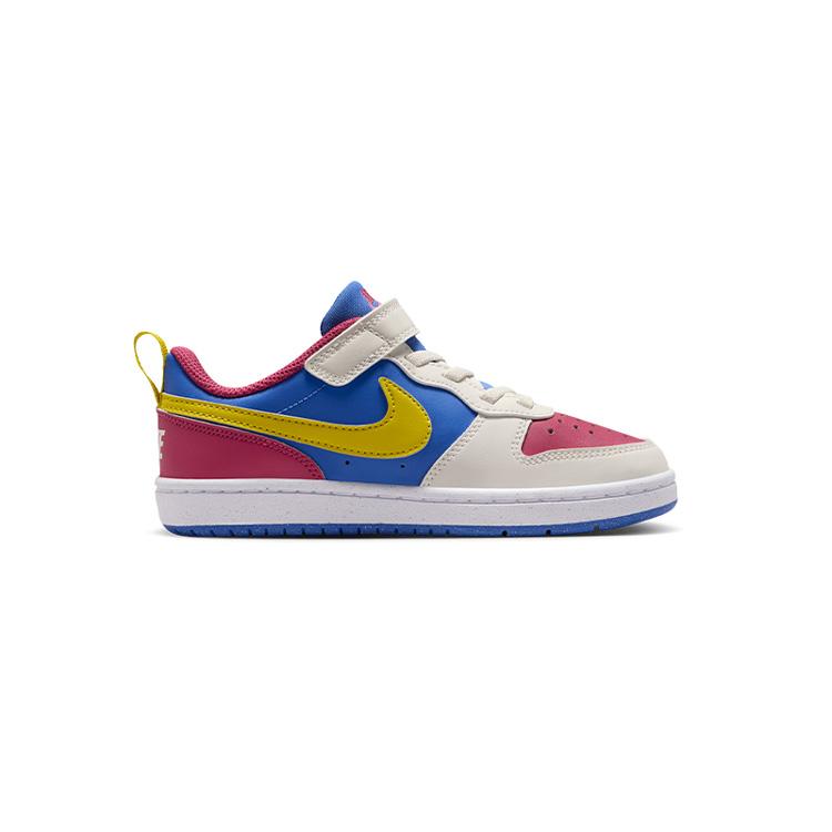 Nike Court Borough Low Recraft PS Sweet Beet Comet Blue Citron Kids Sneakers Multi-Color Soft-Pearl Bright-Citron IM2182-633