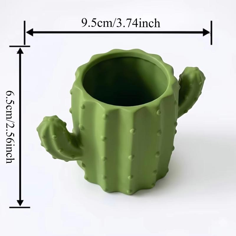1Pc Creative Multifunctional Able Cute Cactus Pen Holder For Students And Offices