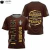 Fashion T-Shirt For Men's Shirt 3d Print Custom Short Sleeve Tops Barber Work Clothes Oversized Tee Shirt Men's Barber Clothes