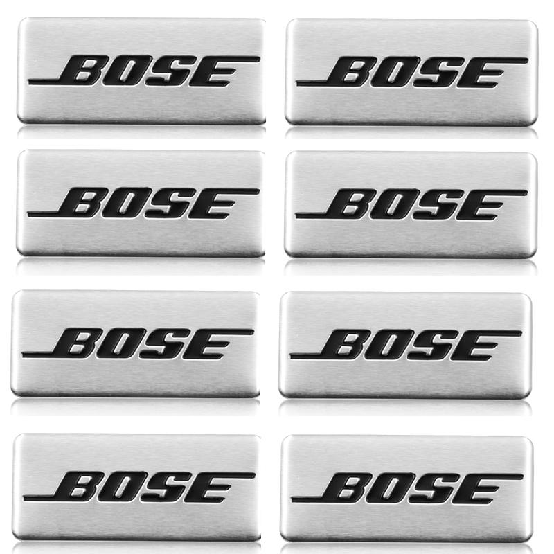 BOSE Letter Logo Badge aluminum 3D car audio stickers For bmw Dacia Alfa Romeo Lada Skoda Hyundai Infiniti Volvo Jaguar