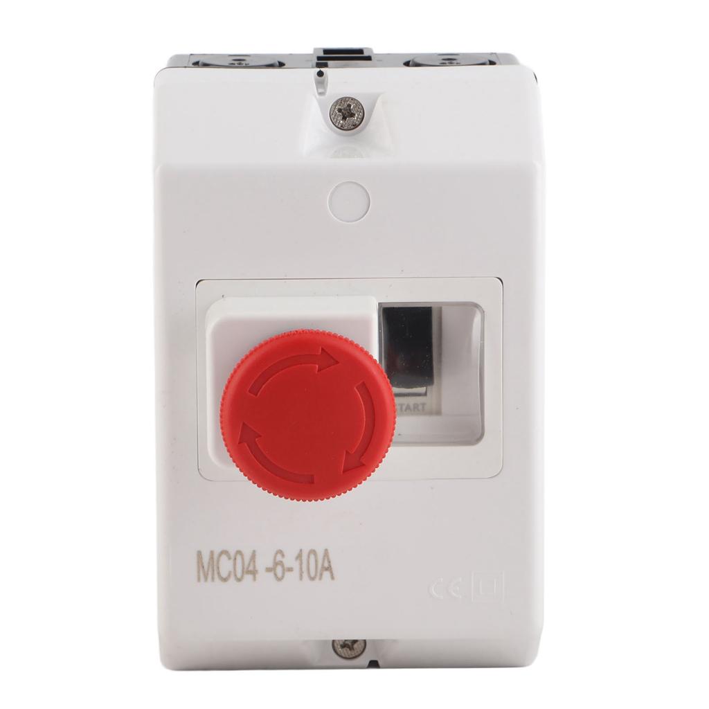 Motor Protection Circuit Breaker IP55 Waterproof Knob Type Switch with Emergency Stop 6‑10A 230 240V 400 415V 500V 690V