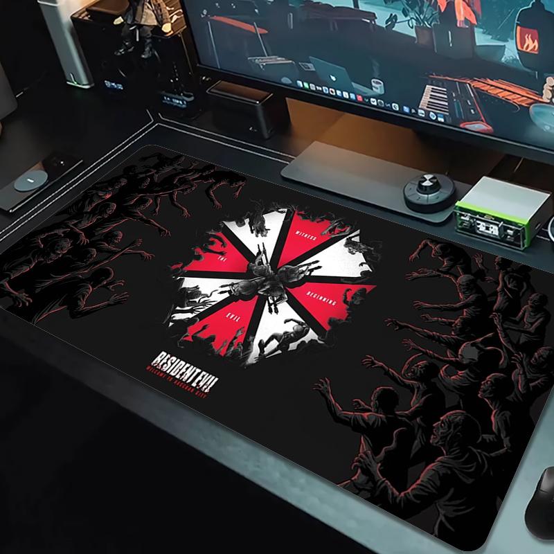 Resident Evil Mouse Pad Large Gaming Table Cushion Non-slip Laptop Tablet Big Mousepad XXL Mat Mini PC Playmat With Lock edge_xia