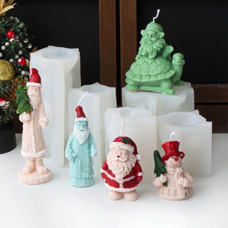Stylish Handmade Soap and Candle Crafting Christmas Silicone Mould Flexible Home Decoration Supplies for Art Projects