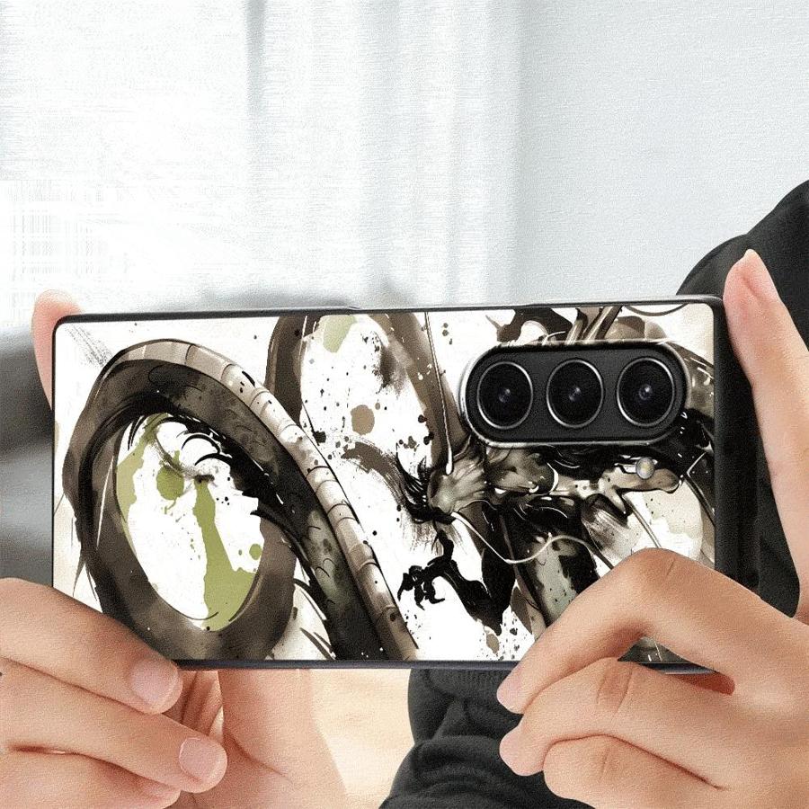 Case for Samsung Galaxy ZFold6 ZFold3 ZFold4 Z Fold 7 6 5 4 3 ZFold5 ZFold7 Back Phone Cover Dragon Ball Draw Goku