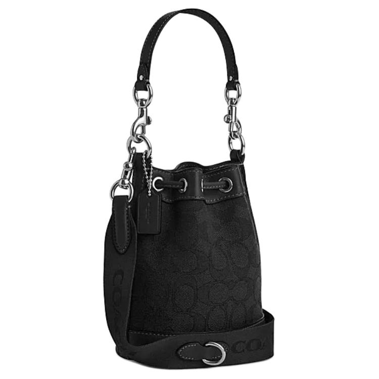 Coach Mini Bucket Bag In Signature Jacquard CT863-SBKBK