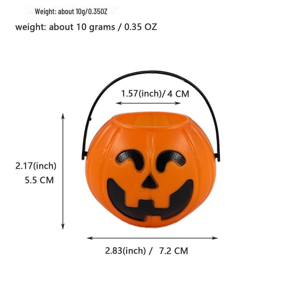 Halloween Pumpkin & Ghost Buckets: Witch, Purple Pumpkin, Skull Decorations