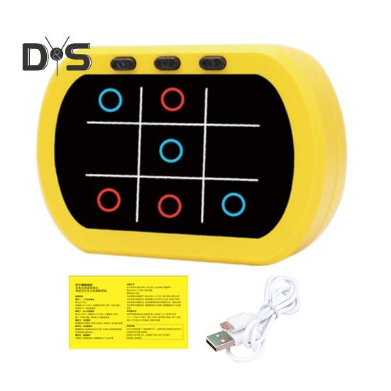

5 в 1 Электронная настольная игра Fidget Toys Настольные игры для детей и взрослых Стратегическая игровая консоль Развитие памяти Игровой автомат для путешествий жёлтый