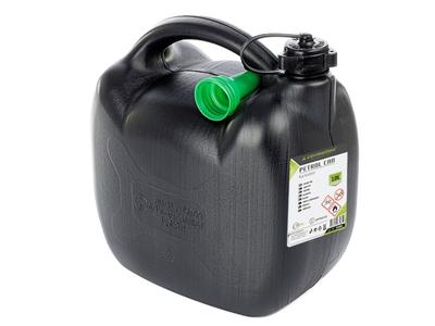 Plastic Fuel Canister, 10L, Oval, Black